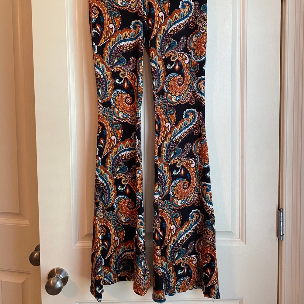 Paisley Print Flare Pants